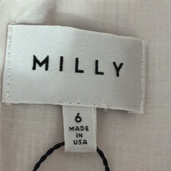 Milly Slim Shift Pinstripe Italian Fabric Seersucker Dress in Pink- NEW - Size 6 - Picture 6 of 10